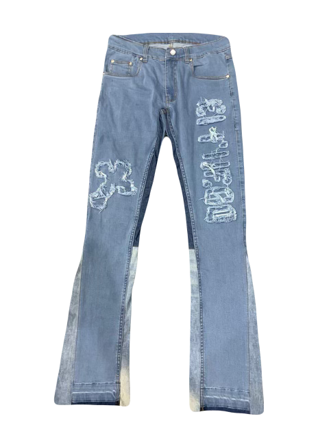 EL Fuego patched jeans